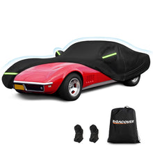 Load image into Gallery viewer, for C6 Corvette Full Car Cover Waterproof, Outdoor Car Covers Windproof Heavy Duty All Weather Waterproof Protection Universal Custom Compatible with C6 2005-2013 Chevy Corvette(Black)