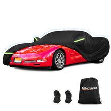 Load image into Gallery viewer, for C6 Corvette Full Car Cover Waterproof, Outdoor Car Covers Windproof Heavy Duty All Weather Waterproof Protection Universal Custom Compatible with C6 2005-2013 Chevy Corvette(Black)