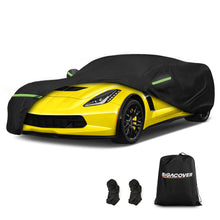 Load image into Gallery viewer, for C6 Corvette Full Car Cover Waterproof, Outdoor Car Covers Windproof Heavy Duty All Weather Waterproof Protection Universal Custom Compatible with C6 2005-2013 Chevy Corvette(Black)