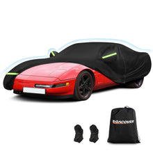 Load image into Gallery viewer, for C6 Corvette Full Car Cover Waterproof, Outdoor Car Covers Windproof Heavy Duty All Weather Waterproof Protection Universal Custom Compatible with C6 2005-2013 Chevy Corvette(Black)