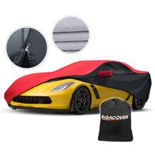 Load image into Gallery viewer, for C6 Corvette Full Car Cover Waterproof, Outdoor Car Covers Windproof Heavy Duty All Weather Waterproof Protection Universal Custom Compatible with C6 2005-2013 Chevy Corvette(Black)