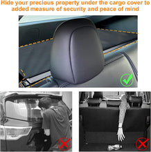 Load image into Gallery viewer, BIGACOVER For EV6 Cargo Cover Retractable Rear Trunk Security Cover Shielding Shade Compatible with 2022 2023 Kia EV6 (Black Carbon Fiber Texture)