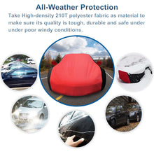 Load image into Gallery viewer, for C6 Corvette Full Car Cover Waterproof, Outdoor Car Covers Windproof Heavy Duty All Weather Waterproof Protection Universal Custom Compatible with C6 2005-2013 Chevy Corvette(Black)