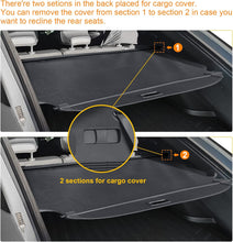 Load image into Gallery viewer, BIGACOVER For EV6 Cargo Cover Retractable Rear Trunk Security Cover Shielding Shade Compatible with 2022 2023 Kia EV6 (Black Carbon Fiber Texture)