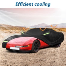 Load image into Gallery viewer, for C6 Corvette Full Car Cover Waterproof, Outdoor Car Covers Windproof Heavy Duty All Weather Waterproof Protection Universal Custom Compatible with C6 2005-2013 Chevy Corvette(Black)