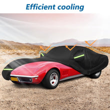 Load image into Gallery viewer, for C6 Corvette Full Car Cover Waterproof, Outdoor Car Covers Windproof Heavy Duty All Weather Waterproof Protection Universal Custom Compatible with C6 2005-2013 Chevy Corvette(Black)