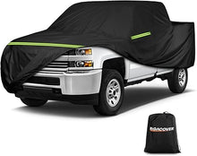 Load image into Gallery viewer, Black truck cover on a white truck with Big Cover logo.