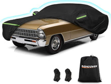 Load image into Gallery viewer, Car cover for a classic car with Bigacover branding on a white background