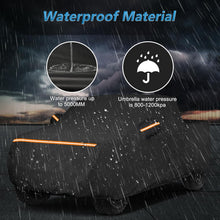 Load image into Gallery viewer, Car cover with waterproof material demonstration against a rainstorm background