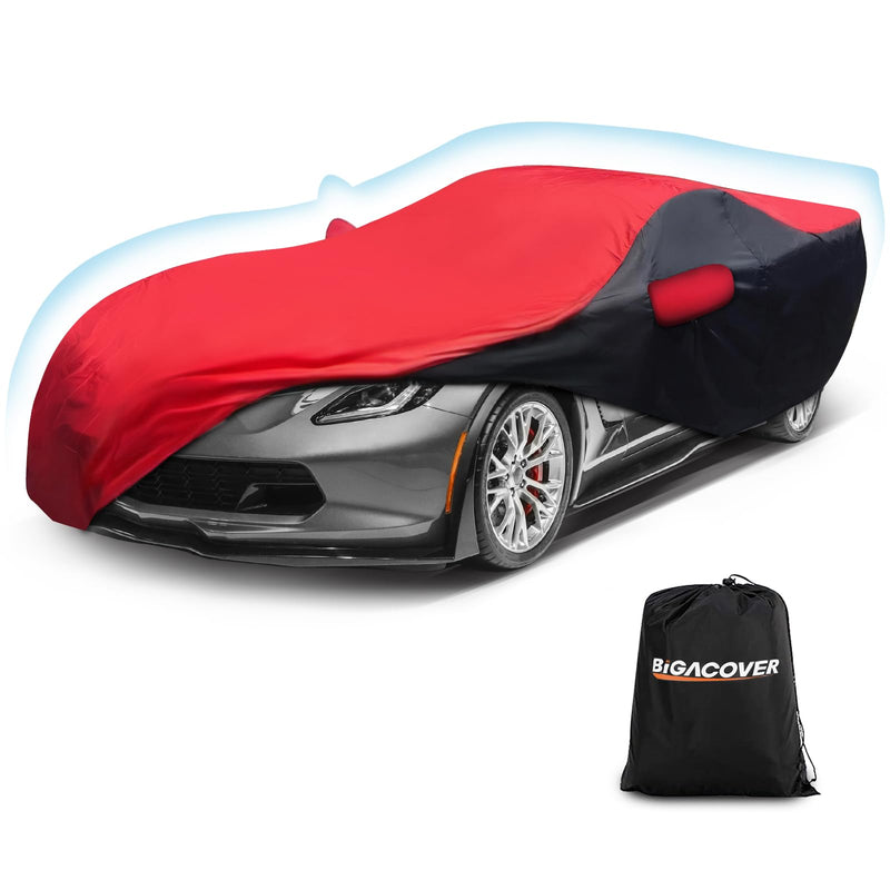 Load image into Gallery viewer, for C6 Corvette Full Car Cover Waterproof, Outdoor Car Covers Windproof Heavy Duty All Weather Waterproof Protection Universal Custom Compatible with C6 2005-2013 Chevy Corvette(Black)
