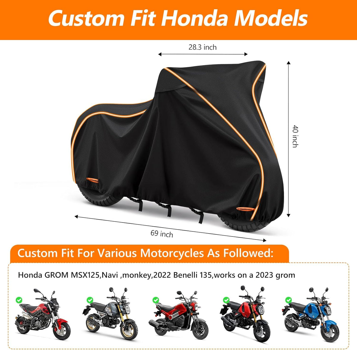 Honda Grom Waterproof Motorcycle Cover