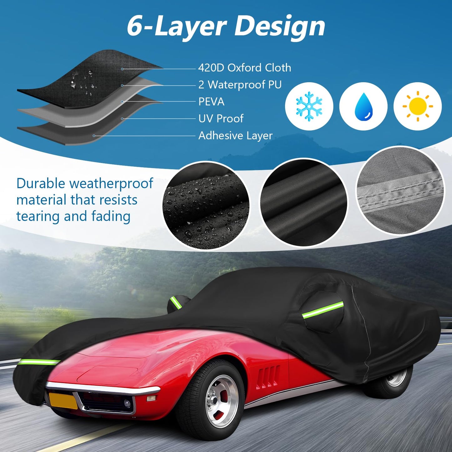 C6 Corvette Waterproof Heavy Duty Car Cover (2005–2013)