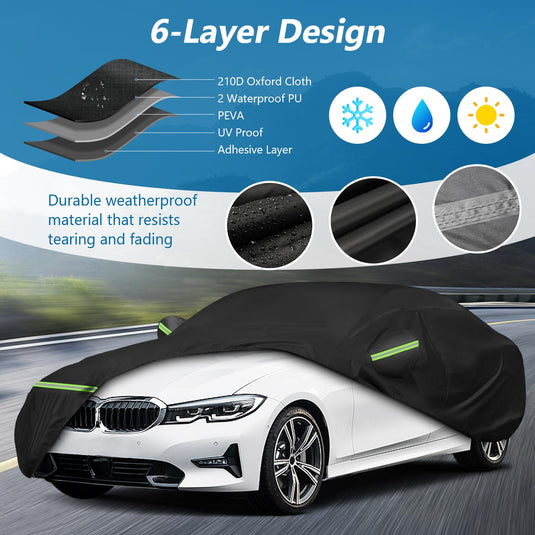 Custom Fit for Tesla Model Y Car Cover - Waterproof, All Weather, Heavy Duty Protection, Hail & Windproof, Long Lifetime, with Charge Port Opening and Side Zipper - Fits for Model Y 2020-2023