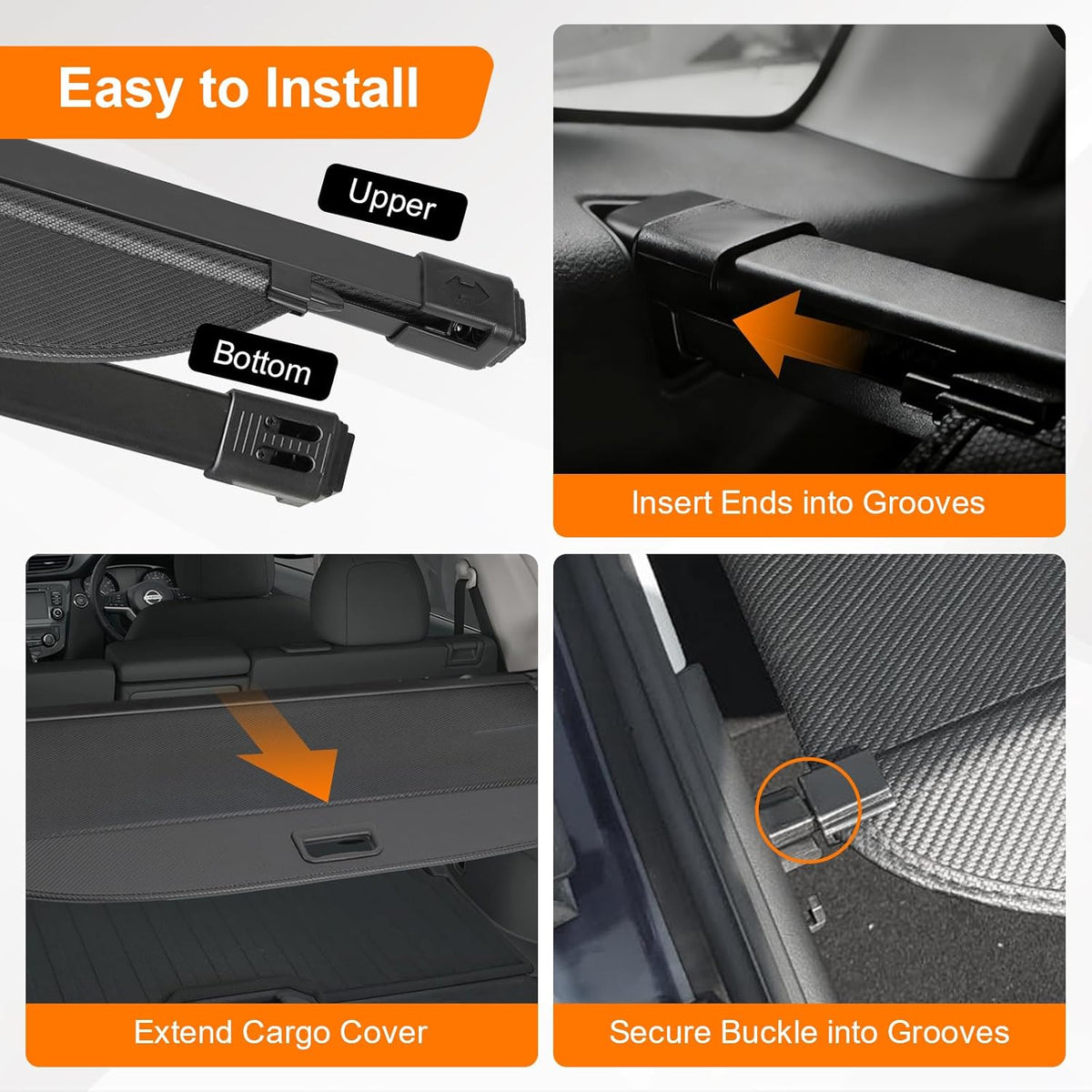 Nissan Rogue Retractable Cargo Cover (2021–2023)