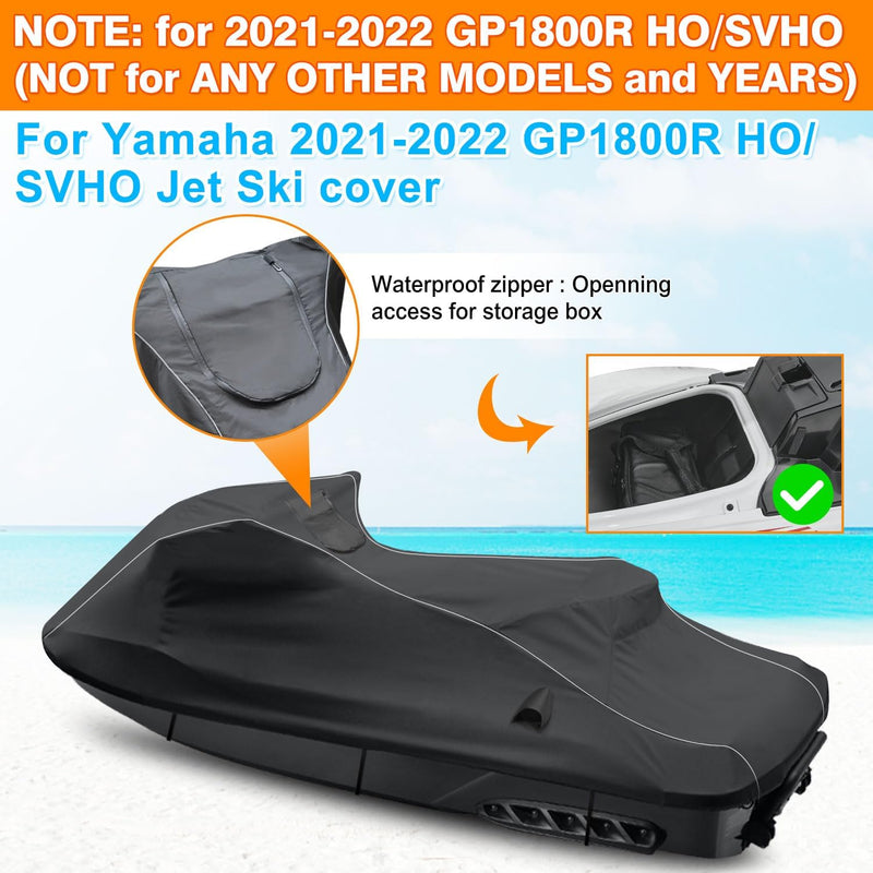 Load image into Gallery viewer, BIGACOVER Jet Ski Cover Compatible for Yamaha Wave Runner GP1800R Models 2021-2023 Watercraft UV Protection 600D Oxford Waverunner Cover with Waterproof Zipper
