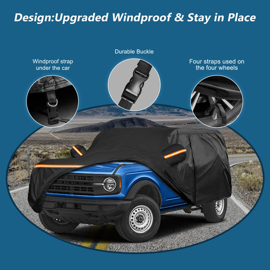 Custom Fit for Tesla Model Y Car Cover - Waterproof, All Weather, Heavy Duty Protection, Hail & Windproof, Long Lifetime, with Charge Port Opening and Side Zipper - Fits for Model Y 2020-2023