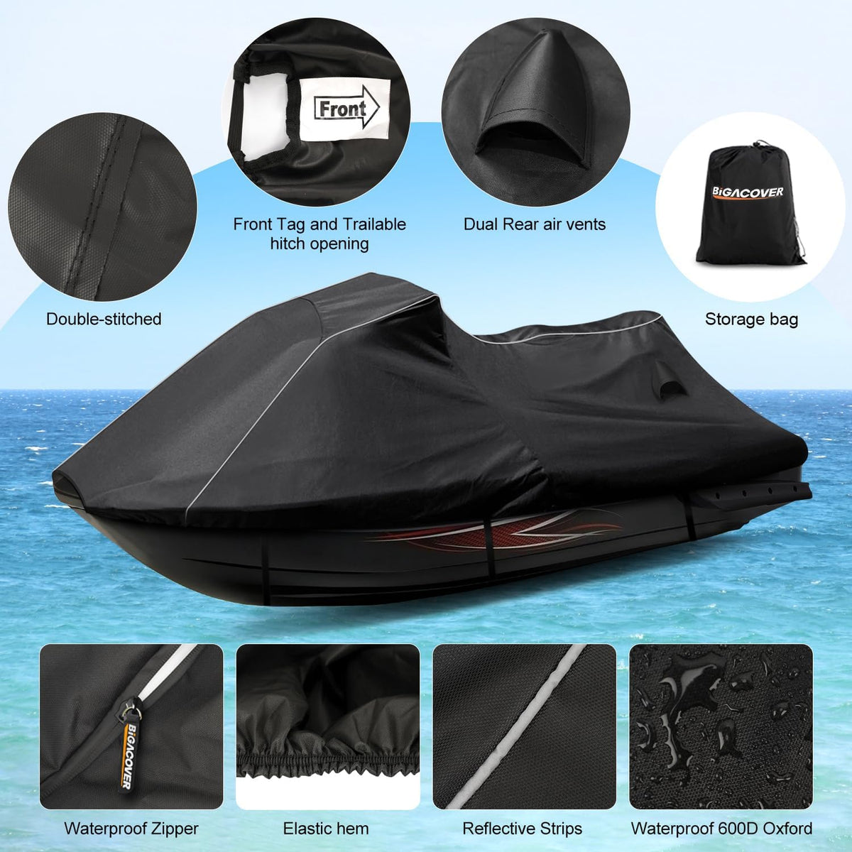 Yamaha FX Cruiser Waterproof Jet Ski Cover (2012–2018)