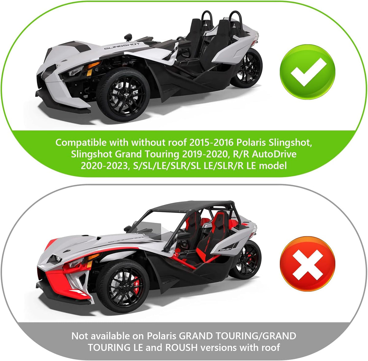 Polaris Slingshot Waterproof Half Cover (420D Oxford)