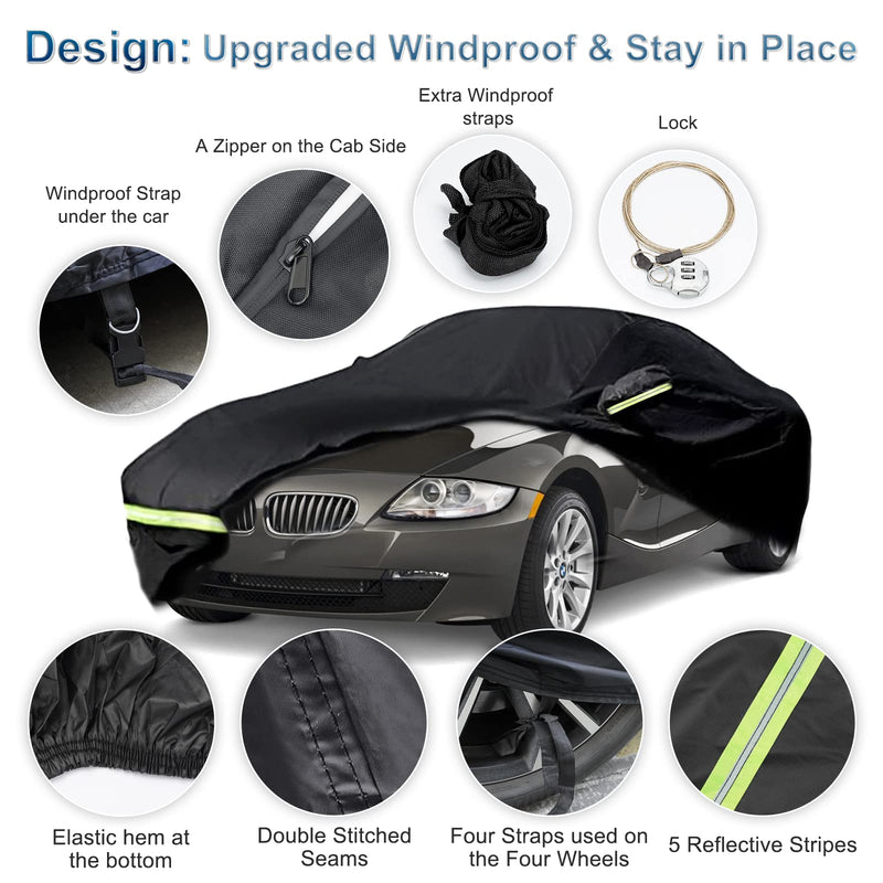 Load image into Gallery viewer, for Mazda Miata MX-5 Full Car Cover Waterproof All Weather, Outdoor Car Covers Windproof Heavy Duty Waterproof Protection Fit for Mazda Miata MX-5 1989-2023
