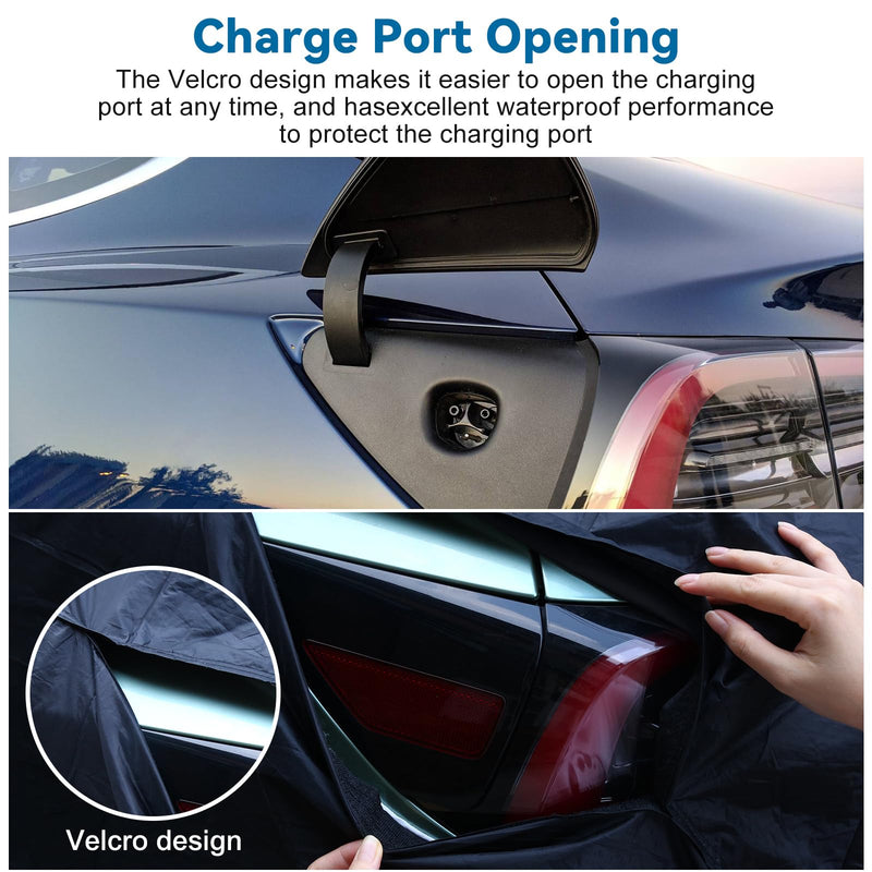 Load image into Gallery viewer, Custom Fit for Tesla Model Y Car Cover - Waterproof, All Weather, Heavy Duty Protection, Hail &amp; Windproof, Long Lifetime, with Charge Port Opening and Side Zipper - Fits for Model Y 2020-2023
