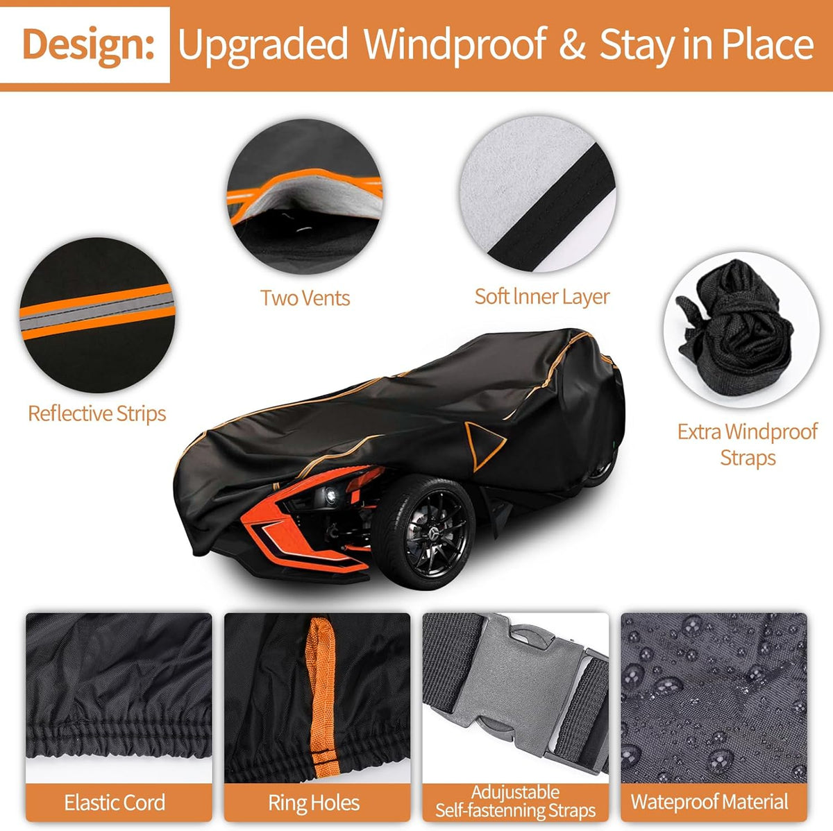 Polaris Slingshot Waterproof Full Cover (420D Oxford)
