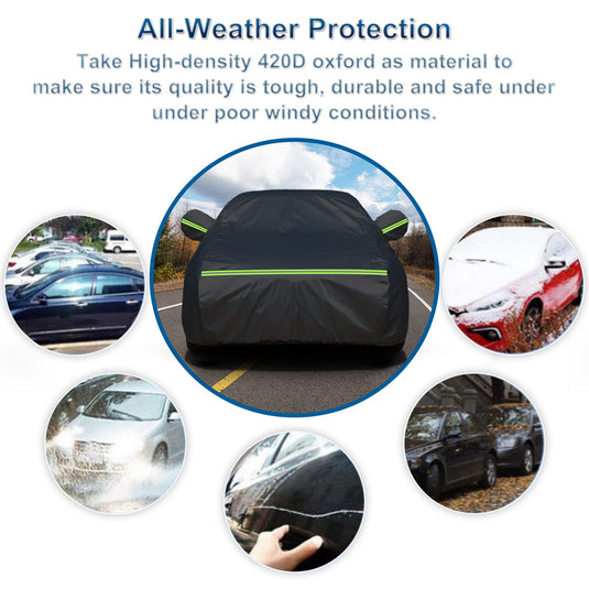 Custom Fit for Tesla Model Y Car Cover - Waterproof, All Weather, Heavy Duty Protection, Hail & Windproof, Long Lifetime, with Charge Port Opening and Side Zipper - Fits for Model Y 2020-2023