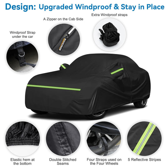 for Mazda Miata MX-5 Full Car Cover Waterproof All Weather, Outdoor Car Covers Windproof Heavy Duty Waterproof Protection Fit for Mazda Miata MX-5 1989-2023