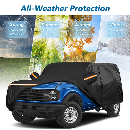 Custom Fit for Tesla Model Y Car Cover - Waterproof, All Weather, Heavy Duty Protection, Hail & Windproof, Long Lifetime, with Charge Port Opening and Side Zipper - Fits for Model Y 2020-2023