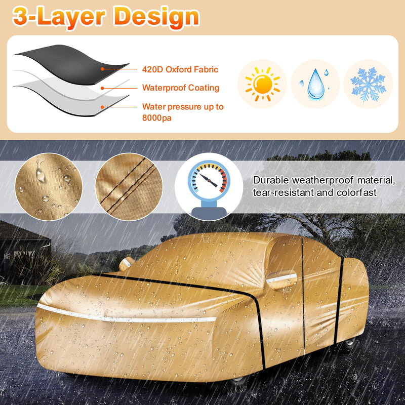 Load image into Gallery viewer, for Mazda Miata MX-5 Full Car Cover Waterproof All Weather, Outdoor Car Covers Windproof Heavy Duty Waterproof Protection Fit for Mazda Miata MX-5 1989-2023
