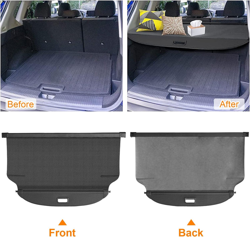 Load image into Gallery viewer, BIGACOVER For EV6 Cargo Cover Retractable Rear Trunk Security Cover Shielding Shade Compatible with 2022 2023 Kia EV6 (Black Carbon Fiber Texture)
