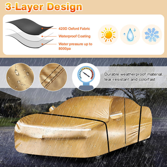 for Mazda Miata MX-5 Full Car Cover Waterproof All Weather, Outdoor Car Covers Windproof Heavy Duty Waterproof Protection Fit for Mazda Miata MX-5 1989-2023