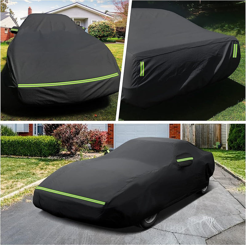 Load image into Gallery viewer, for C6 Corvette Full Car Cover Waterproof, Outdoor Car Covers Windproof Heavy Duty All Weather Waterproof Protection Universal Custom Compatible with C6 2005-2013 Chevy Corvette(Black)
