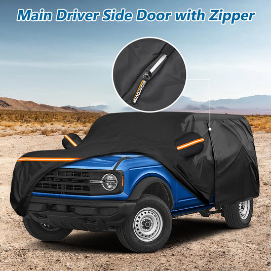 Custom Fit for Tesla Model Y Car Cover - Waterproof, All Weather, Heavy Duty Protection, Hail & Windproof, Long Lifetime, with Charge Port Opening and Side Zipper - Fits for Model Y 2020-2023