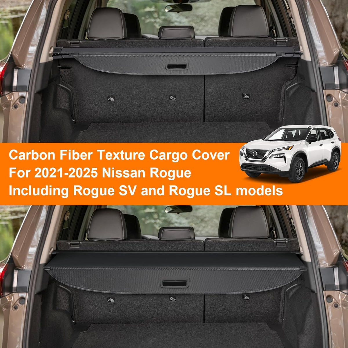Nissan Rogue Retractable Cargo Cover (2021–2023)