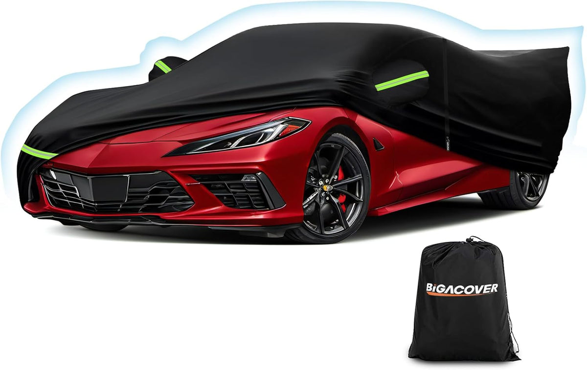 C8 Corvette Red Colour With Waterproof Car Cover 